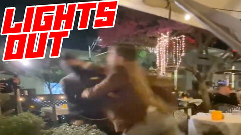 Antifa Goon Gets Rocked After Harassing People at Restaurant