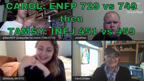 ENNEAGRAM 7 & 4: ENFP Carol Linden's Tritype* (Sx 729 vs 749) & then INFJ Tamsy (Sx 451 vs 459)