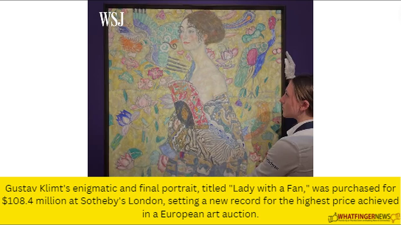 Gustav Klimt's enigmatic and final portrait, titled "Lady with a Fan," was purchased for $108.4