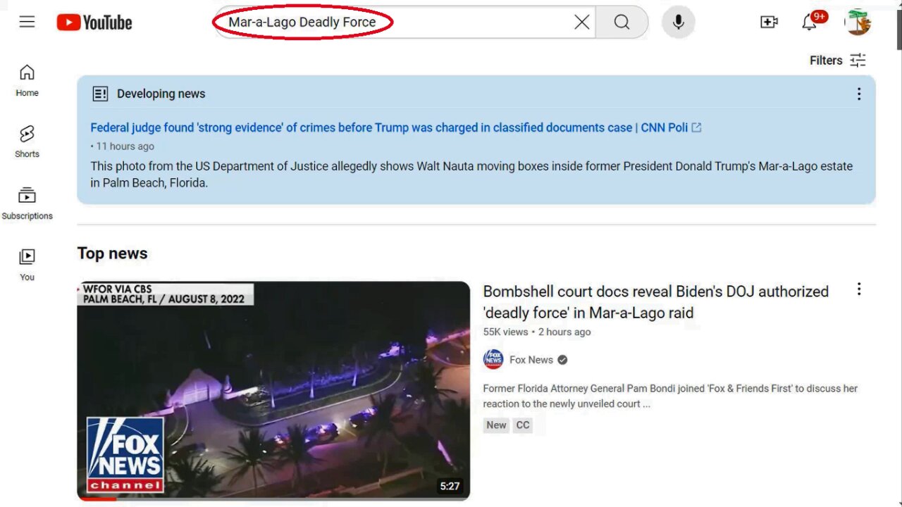 The YouTube Tell of Democrat Panic Over Mar-a-Lago Deadly Force Story