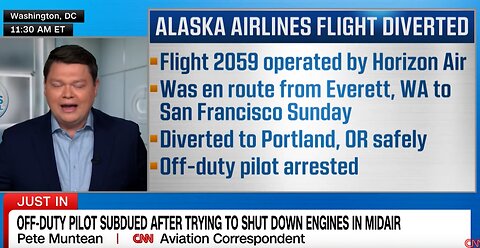 An off-duty pilot tried to take control of Alaska Airlines flight