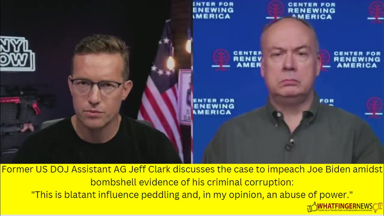 Former US DOJ Assistant AG Jeff Clark discusses the case to impeach Joe Biden amidst