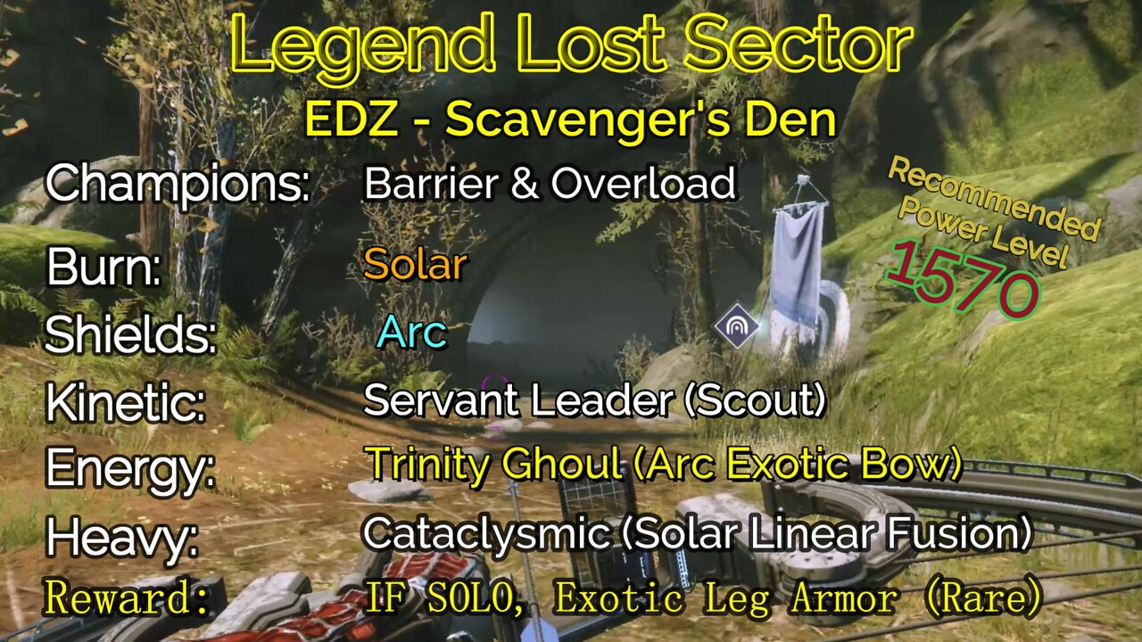 Destiny 2 Legend Lost Sector: EDZ - Scavenger's Den on my Titan 10-3-22