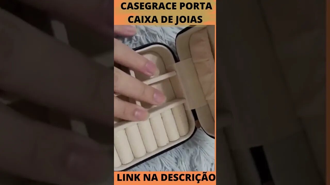 Casegrace Porta Caixa de joias para colar, anel de brinco e organizador de relógio