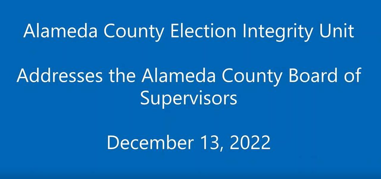 ALCOEI Addresses the ACBoS Again on their lack of Election Integrity