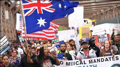 "SAVE AUSTRALIA!" yelled Protesters in the streets of New York City!