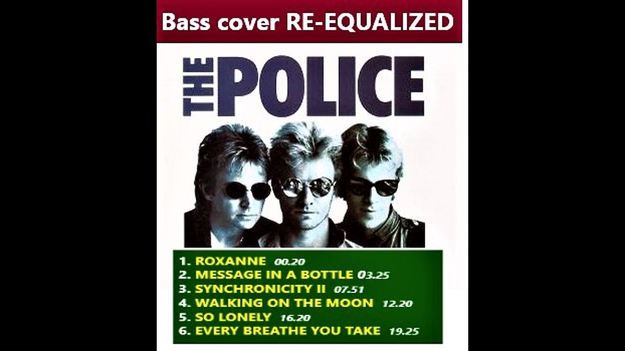 Bass cover THE POLICE _ Chords, Lyrics, Clips, Clocks