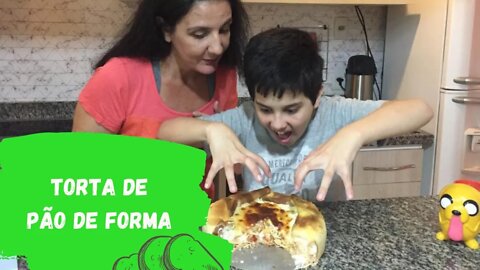 TORTA DE PÃO DE FORMA ASSADA E COM BORDA RECHEADA