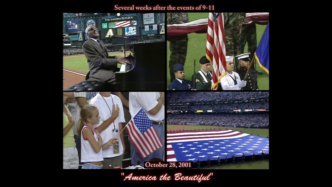 🎵Ray Charles ★ America the Beautiful ★ In the wake of 9/11...Oct 28th, 2001 (World Series-2nd Game)