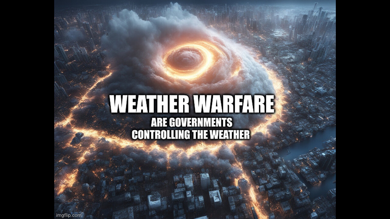 Weather Warfare are Governments controlling the Weather for Depopulation