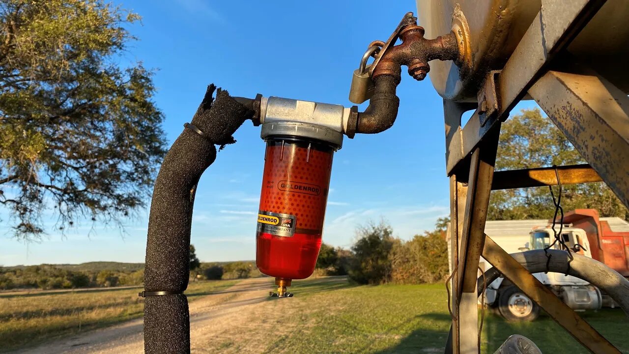 Fixing Diesel Fuel Tank with a Goldenrod Dutton-Lainson Water Block Fuel Filter