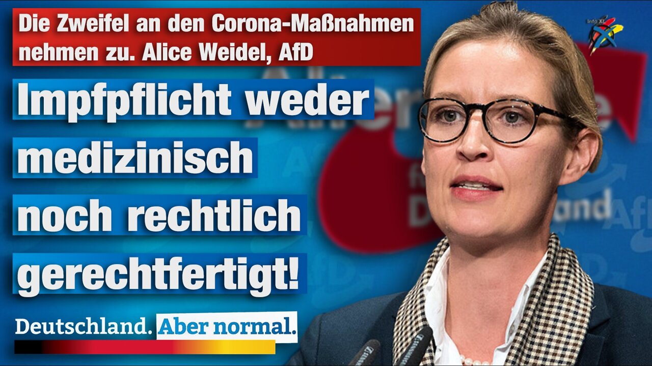 Die Zweifel an den Corona-Maßnahmen nehmen zu, Alice Weidel AfD