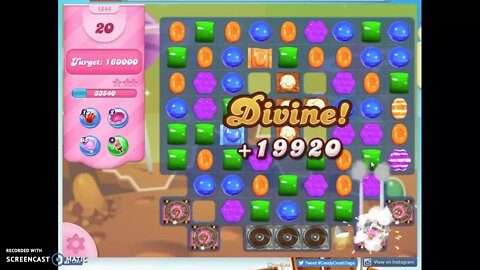 Candy Crush Level 1544 Audio Talkthrough, 3 Stars 0 Boosters