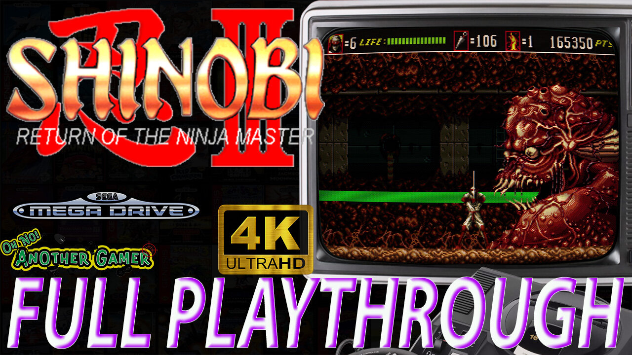 Shinobi 3 (1993) [Sega Mega Drive aka Genesis] 🎮🔥 Intro + Gameplay (full playthrough)