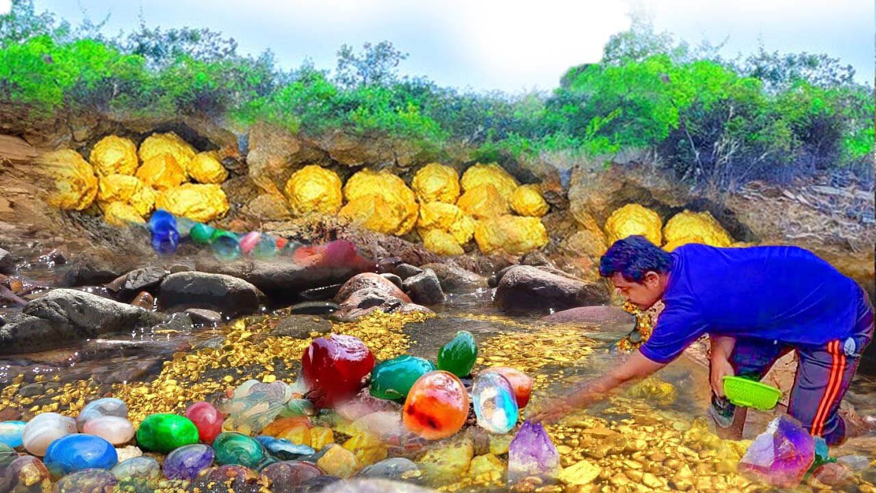 Digging for Treasure worth millions from Huge Nuggets of Gold by a young man