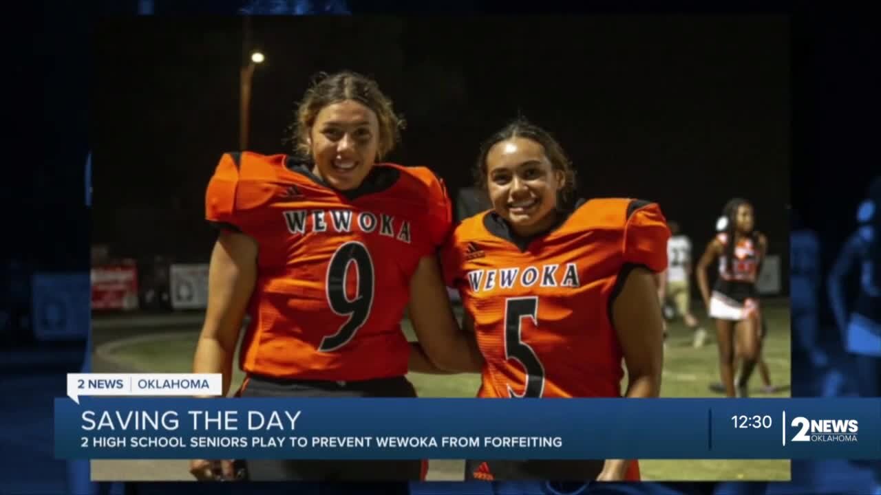 Wewoka girls join football team to avoid forfeit