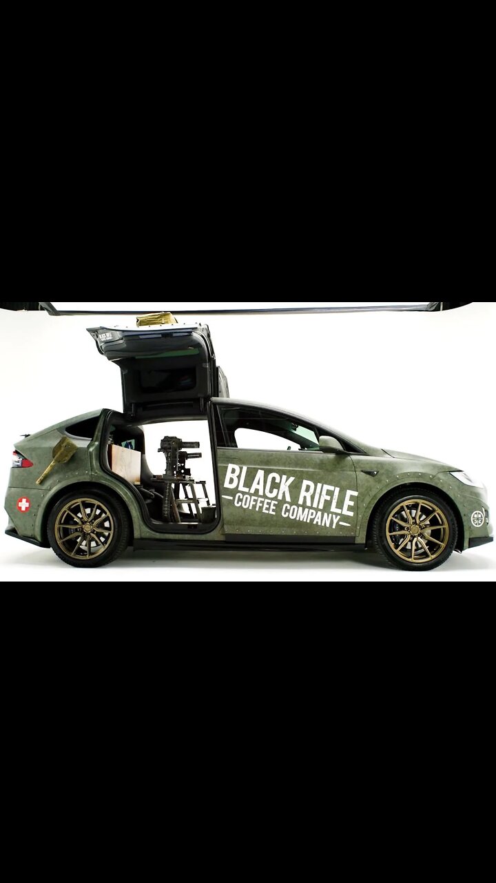 Tesla Model XR556 with Dual Miniguns #shorts