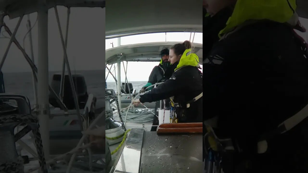 Oh SNAP! Broken jib car line while under sail... #sailingadventure