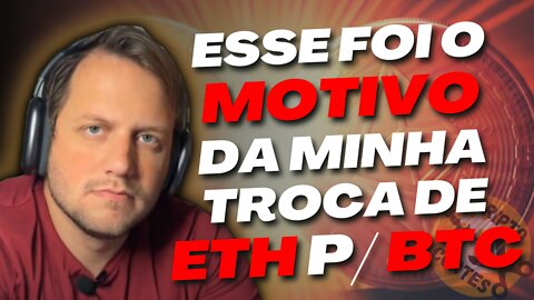 SAIBA O MOTIVO DO POR QUÊ AUGUSTO BACKES TROCOU TODOS SEUS ETHEREUM POR BITCOIN