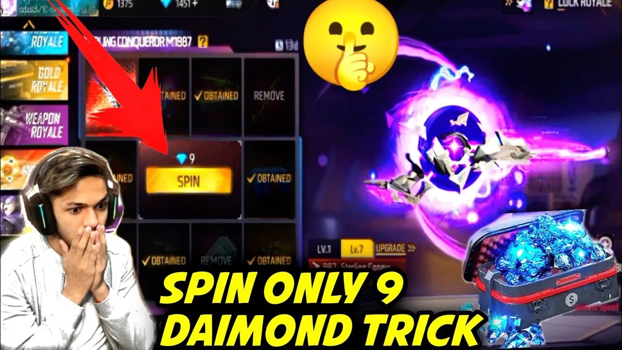 EVO M1887 SPIN ONLY 9 DAIMOND TRICK 🤫🤫🤫🤫