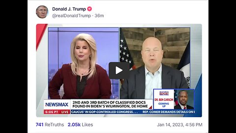 Donald J Trump TS post Jan 14, 2023, 4:56 PM