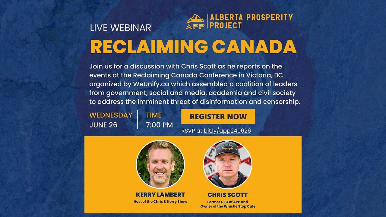 240626 Alberta Prosperity Project Webinar: Reclaiming Canada