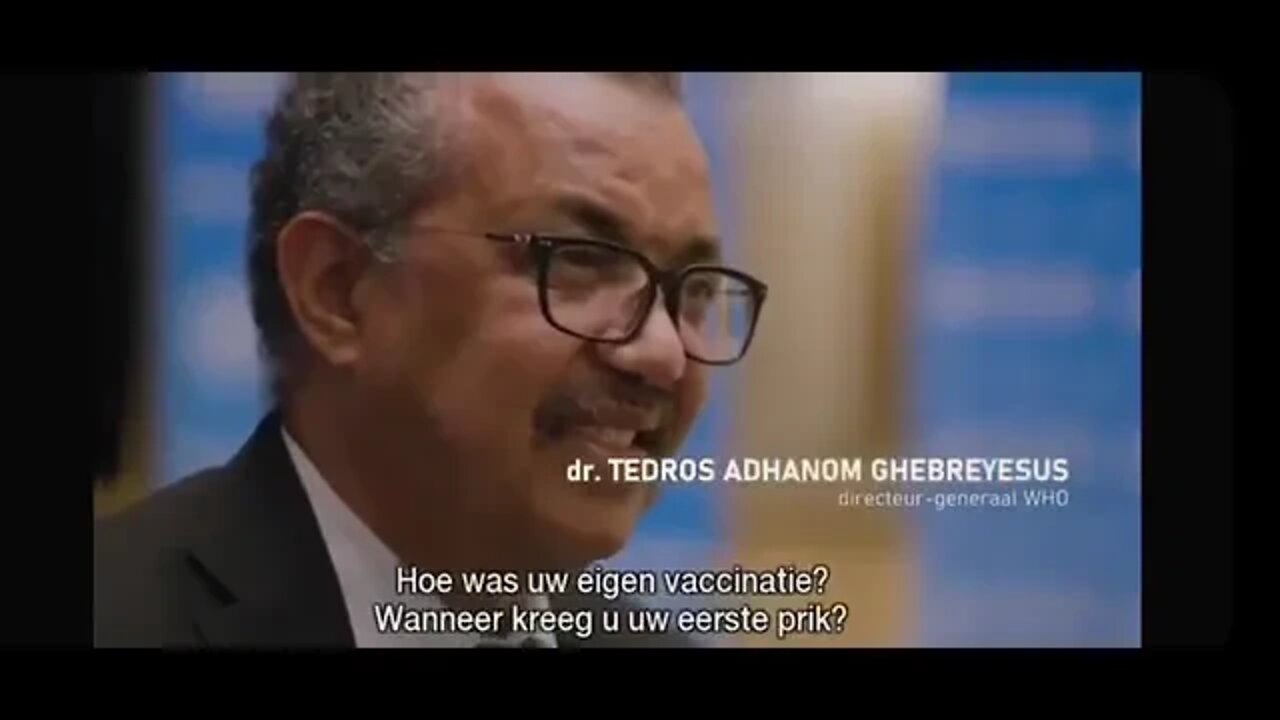 WHO Director Tedros tiptoeing around when asked about his vax status.