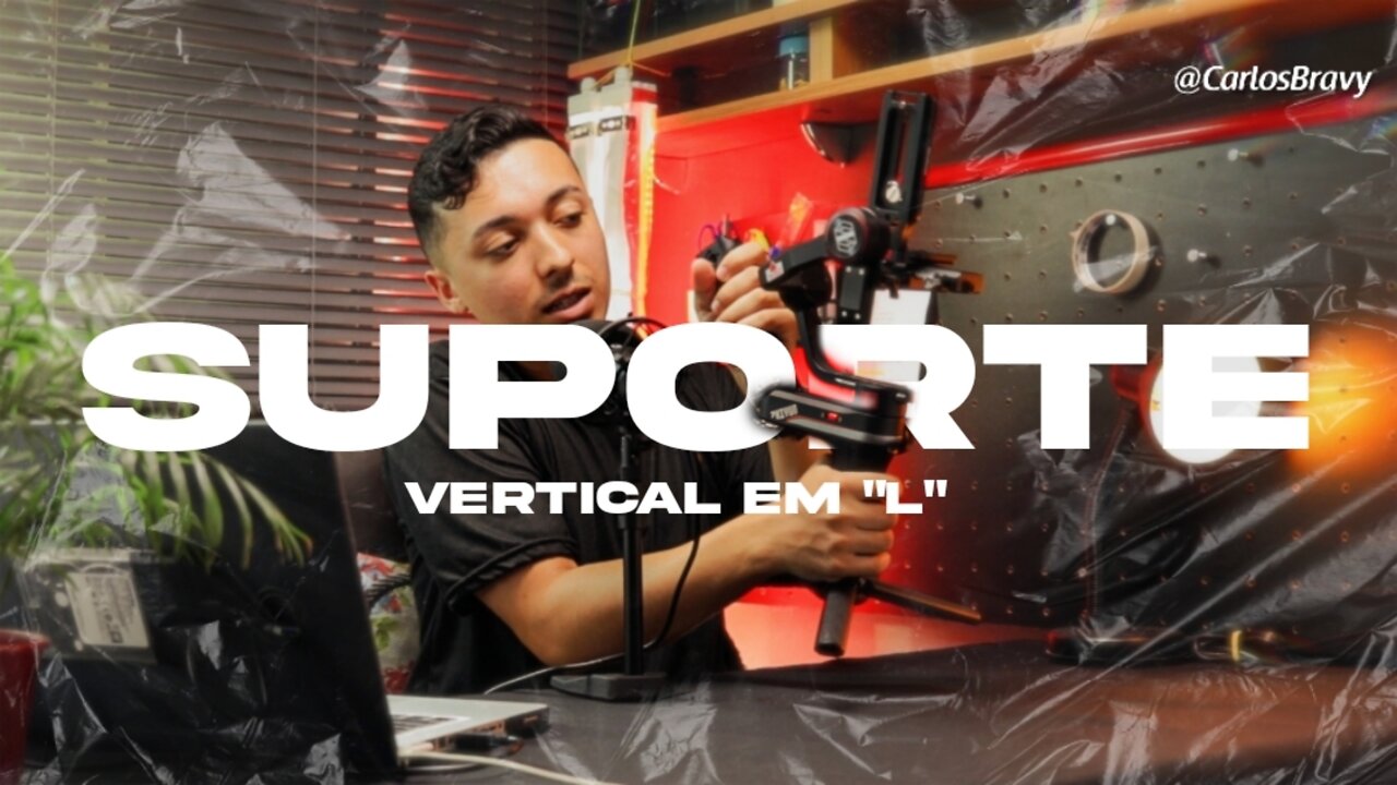 suporte vertical para câmeras em gimbal