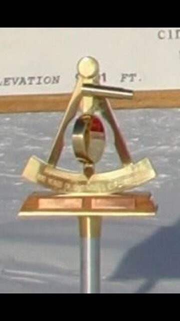 There is a Freemason compass symbol right in the centre of the Antarctic research base