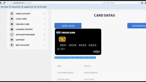 Virtual Visa Card Instant create