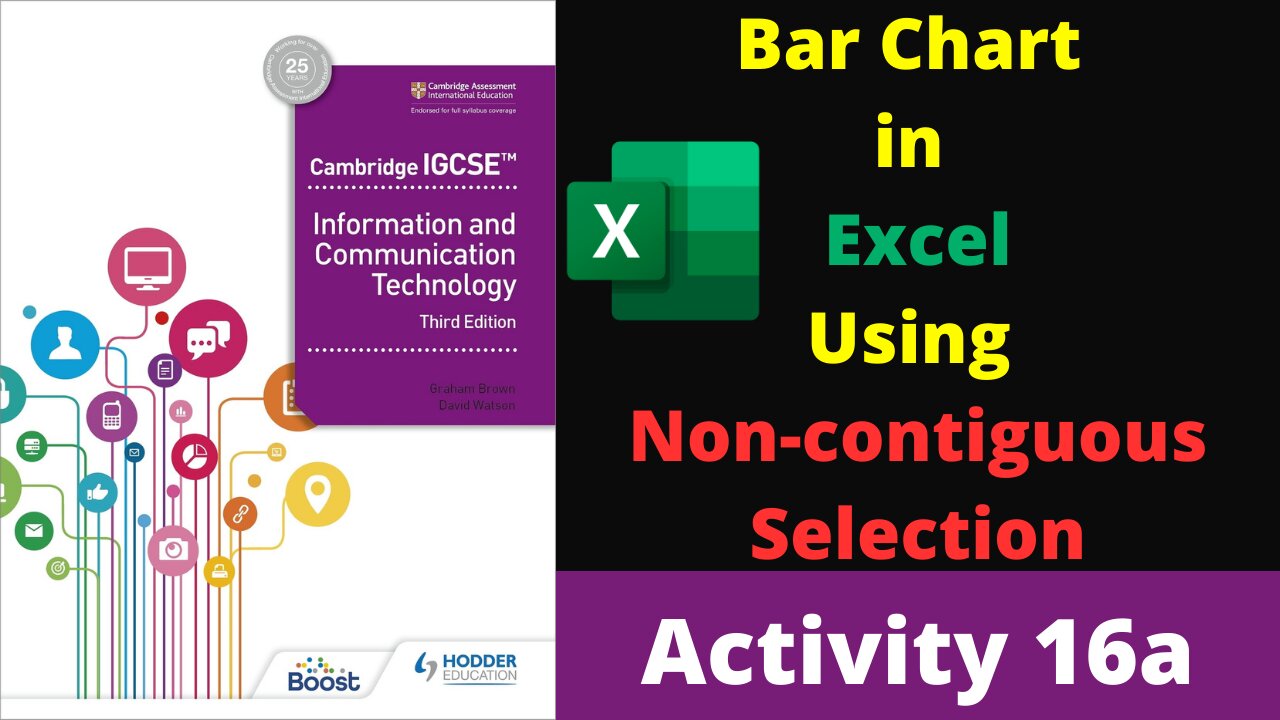 Activity 16a IGCSE ICT Bar Chart in Excel Using Non-Contiguous Selection Hodder Education