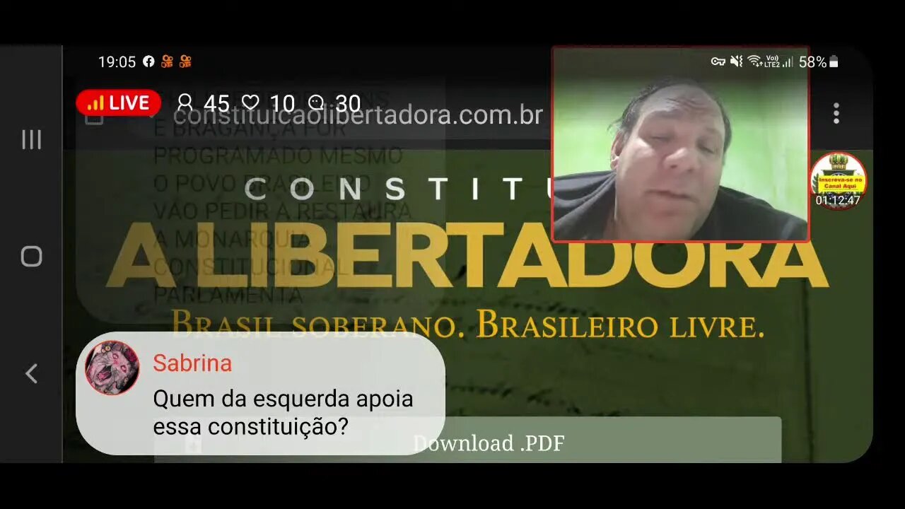 Ao vivo: Com a nova constituição Brasil passaria a ser Federalista