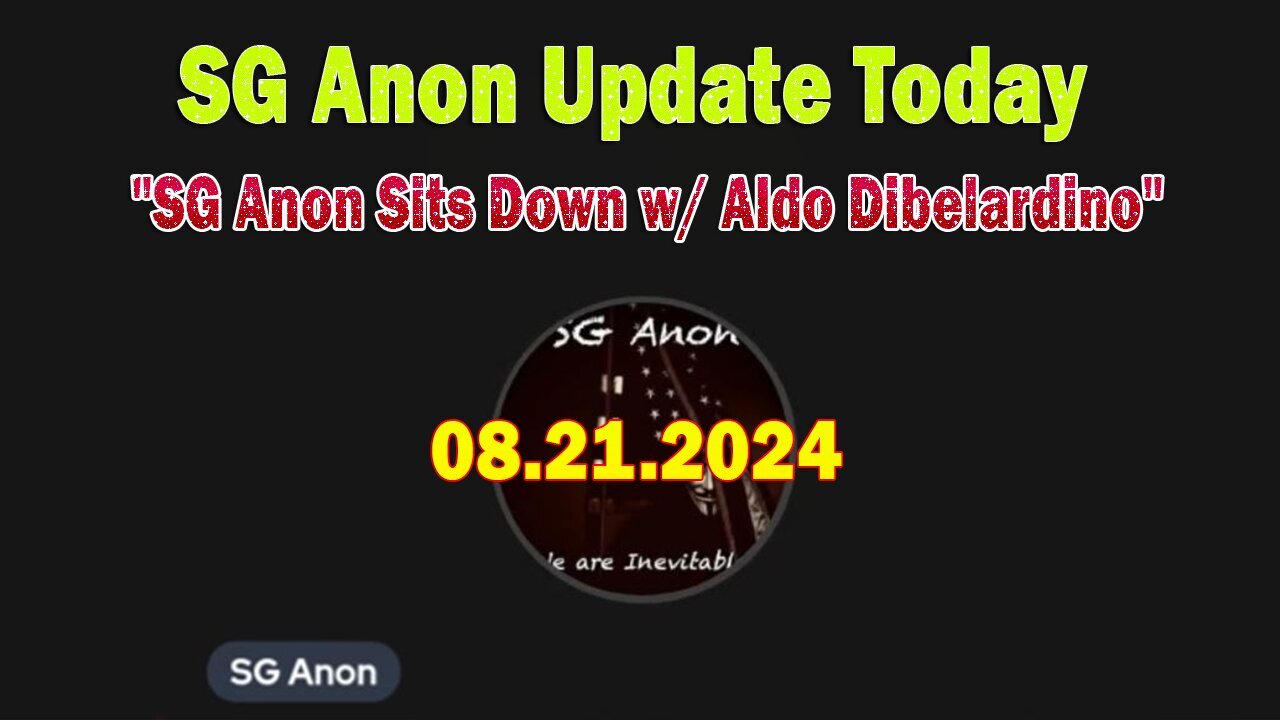 SG Anon Update: "Sits Down Again w/ Peacemaker Sheriff Candidate Aldo Dibelardino"