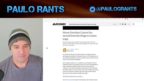 Freedom Caucus Scare Mongering from MSNBC