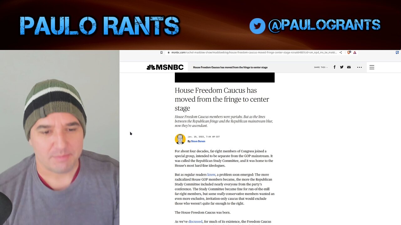 Freedom Caucus Scare Mongering from MSNBC