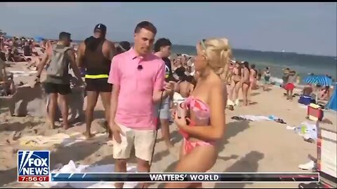 Springbreakers STUNreporter after brutally DESTROYING Biden while partying on the beachWE LOVE TRUMP