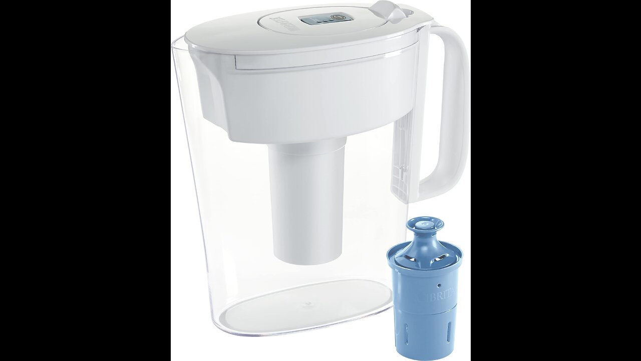 Brita Small 6 Cup Water Filter Pitcher with 1 Standard Filter, BPA Free – Space Saver, White
