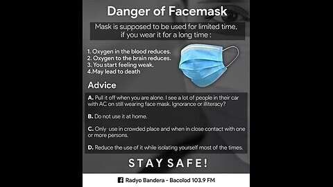 Can Wearing A MASK Cause CANCER?