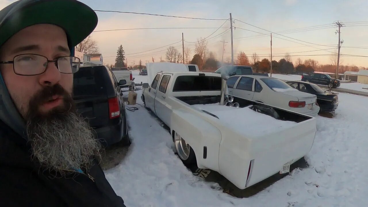 SQUAREBODY CHEVY 5.9 CUMMINS SWAP COLD START BAGGED BODY DROPPED DUALLY 22.5 ALCOA WHEELS