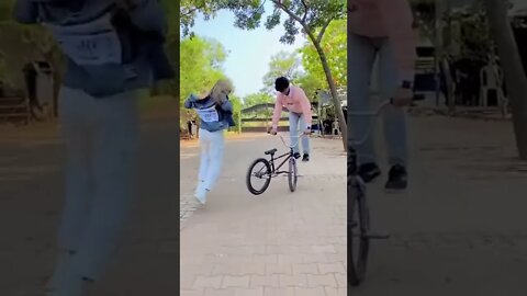 Bicycle Surprising Stunt #SHORTS