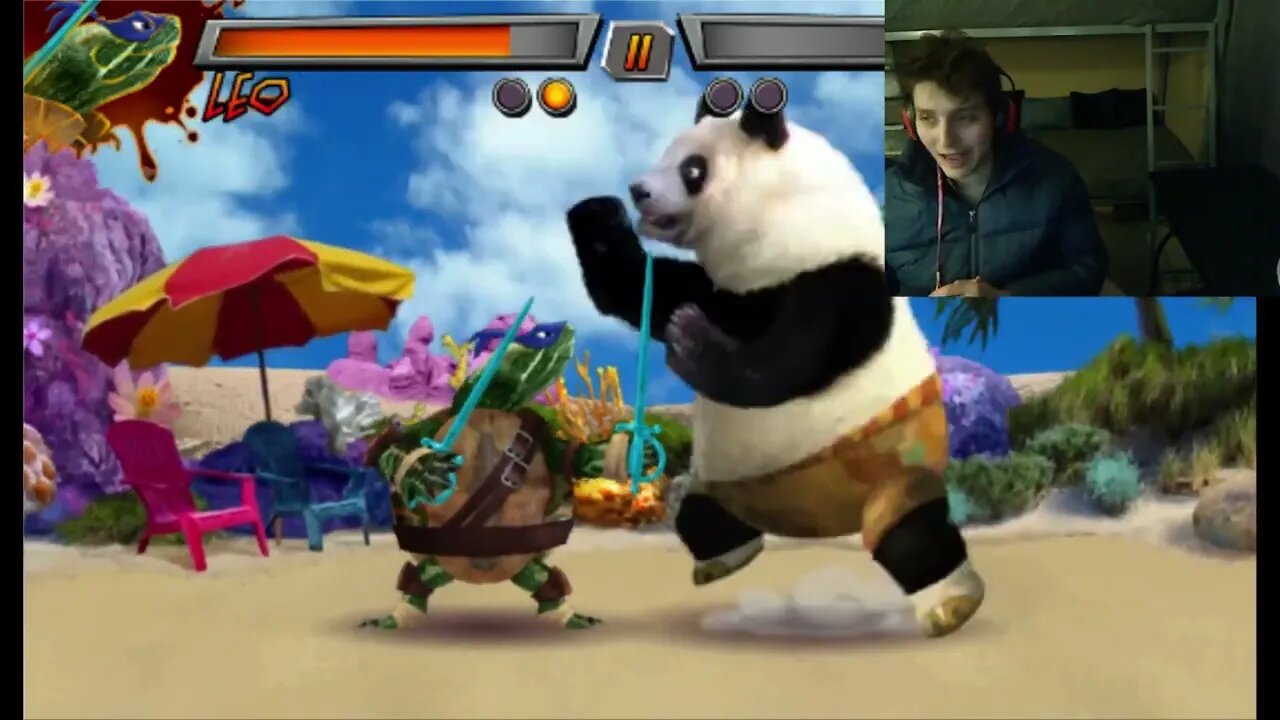 Po The Panda VS Leonardo The Ninja Turtle In A Nickelodeon Super Brawl 3 Just Got Real Battle