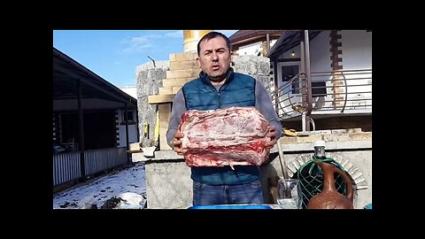 Meat in the oven Caucasus style.