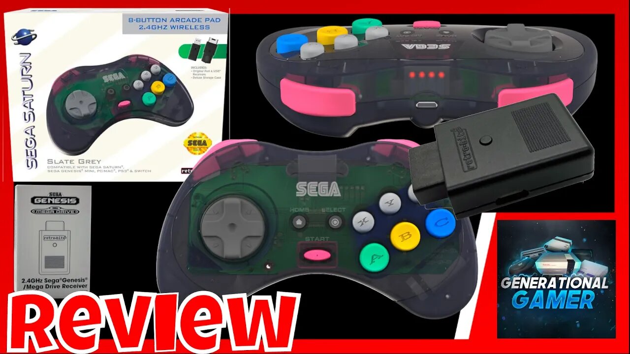 Retrobit 2.4Ghz Controller For Sega Saturn and Sega Genesis Mini Receiver - Reviewed