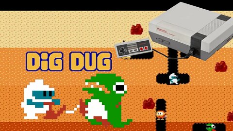 UM DOS MELHORES JOGOS DO NINTENDINHO DIG DUG