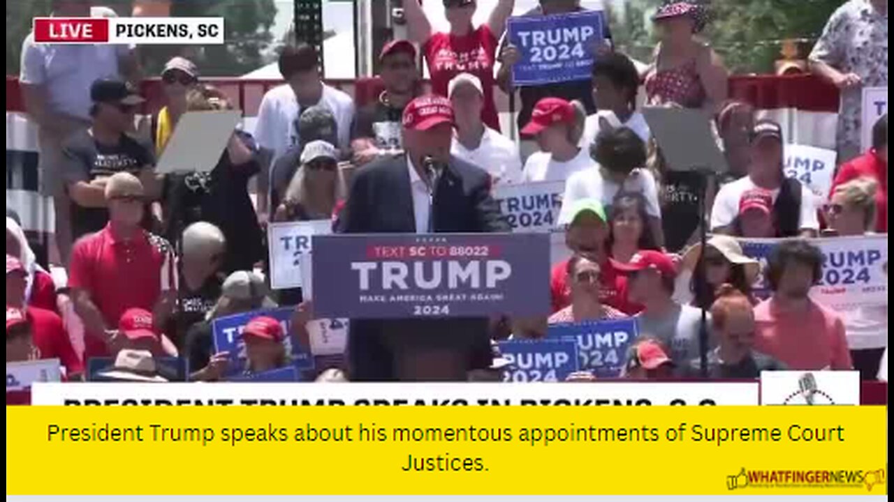 President Trump speaks about his momentous appointments of Supreme Court Justices.