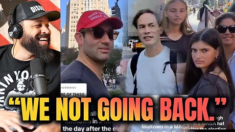 Guy Wearing MAGA Hat FILMS Reactions While Walking Around New York City 🤯