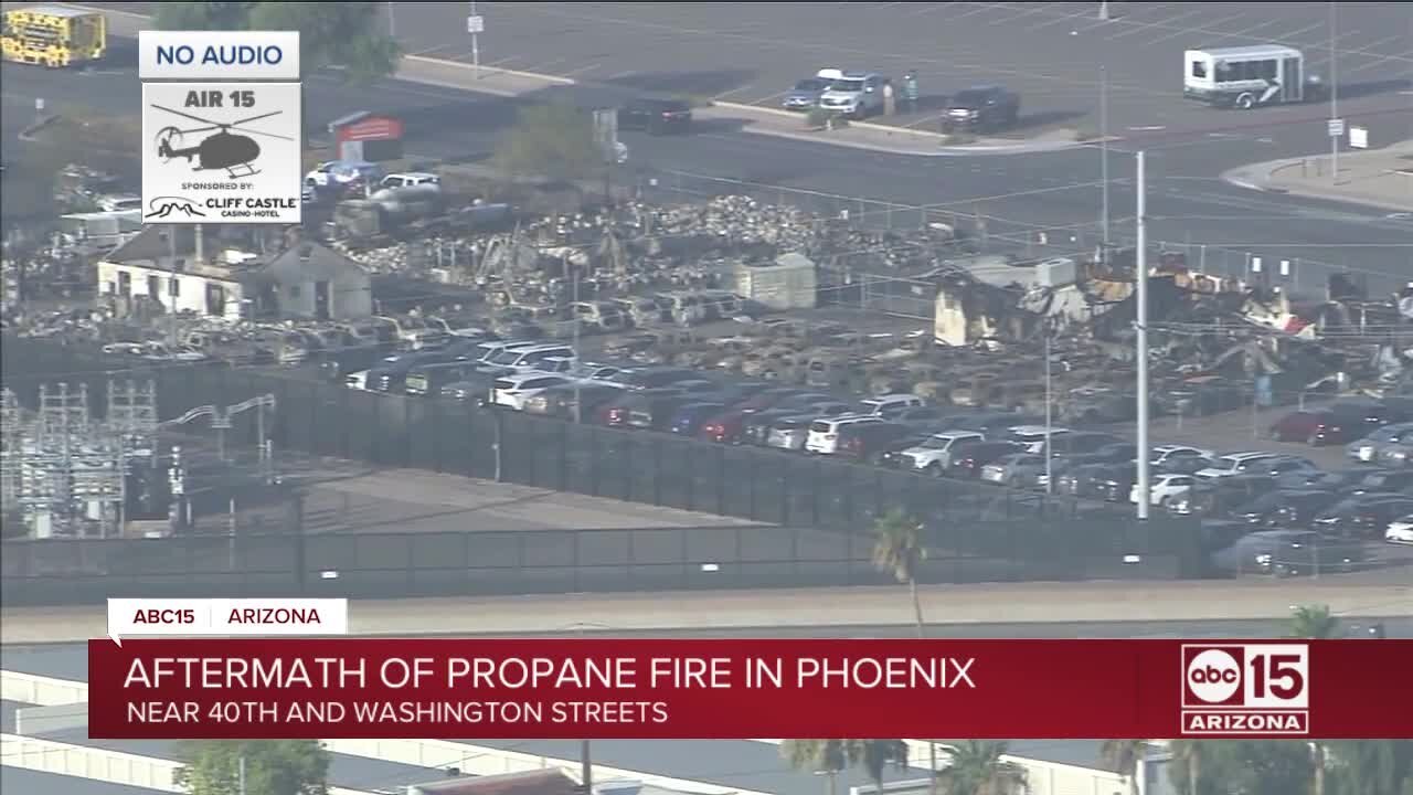 Aftermath of explosive propane fire in Phoenix