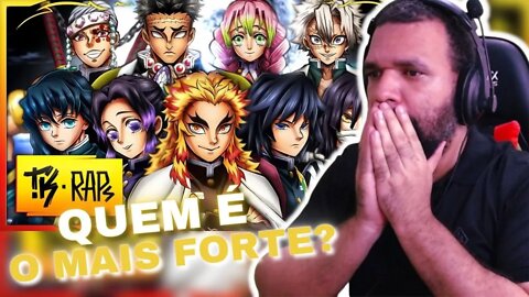 REAGINDO AO Rap dos Hashiras // Pilar da Respiração (Demon Slayer) // TK RAPS (Prod. MK e SID)