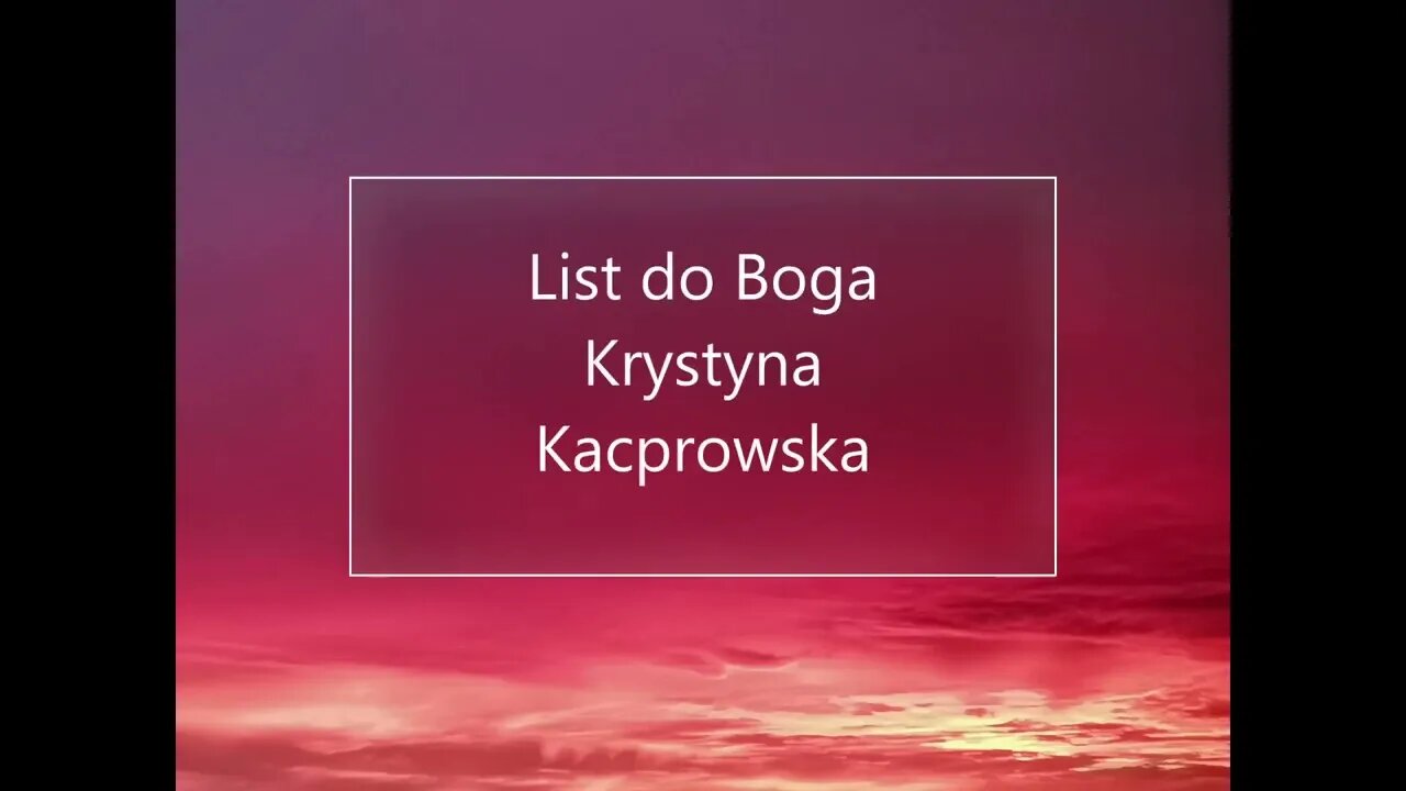 List do Boga - Krystyna Kacprowska