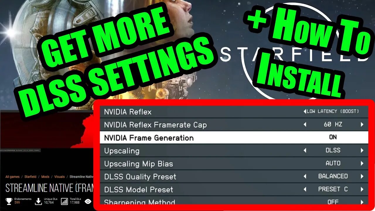 How to Install Mod to Add More DLSS Settings to Starfield